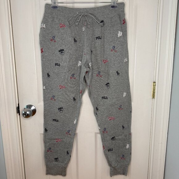 Polo Ralph Lauren Icons All Over Waffle Knit Lounge Sleepwear Pants Size Large - Picture 7 of 7